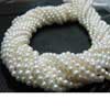 Natural White Freshwater Pearls Beads Strand Length 3 x 15 Inches and Size 3.5mm approx.